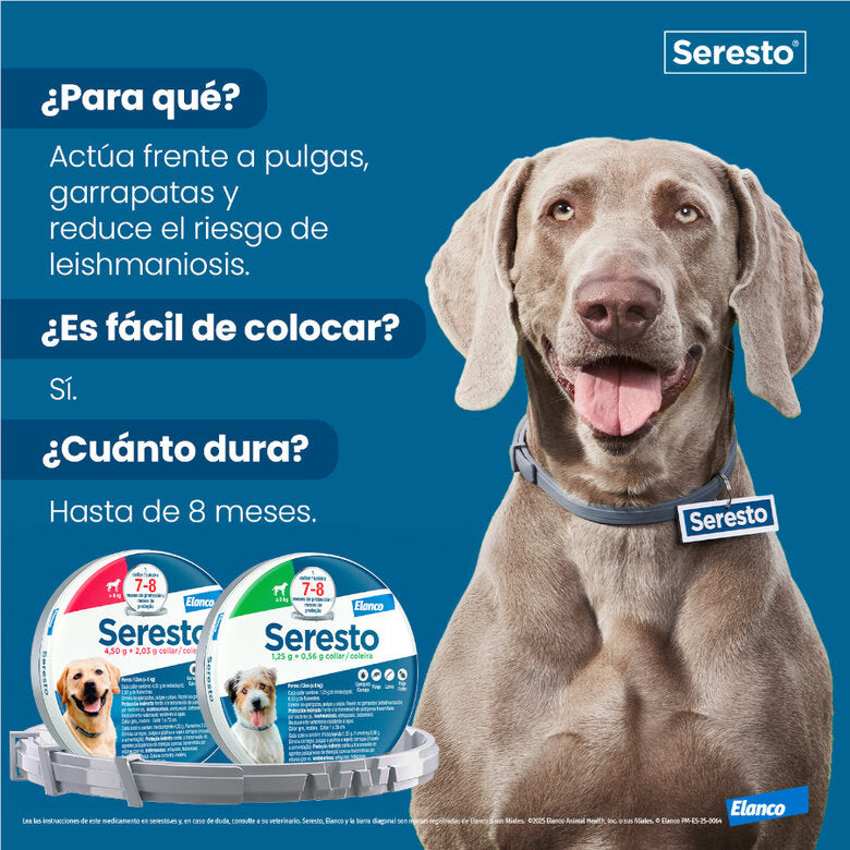 Seresto Collar Antiparasitario para Perros > 8 kg — 70 cm