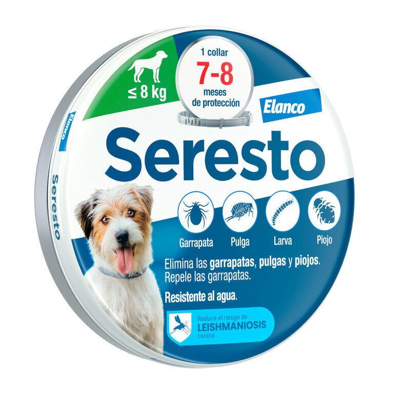 Seresto Collar Antiparasitario para Perros Pequeños ≤ 8 kg — 38 cm