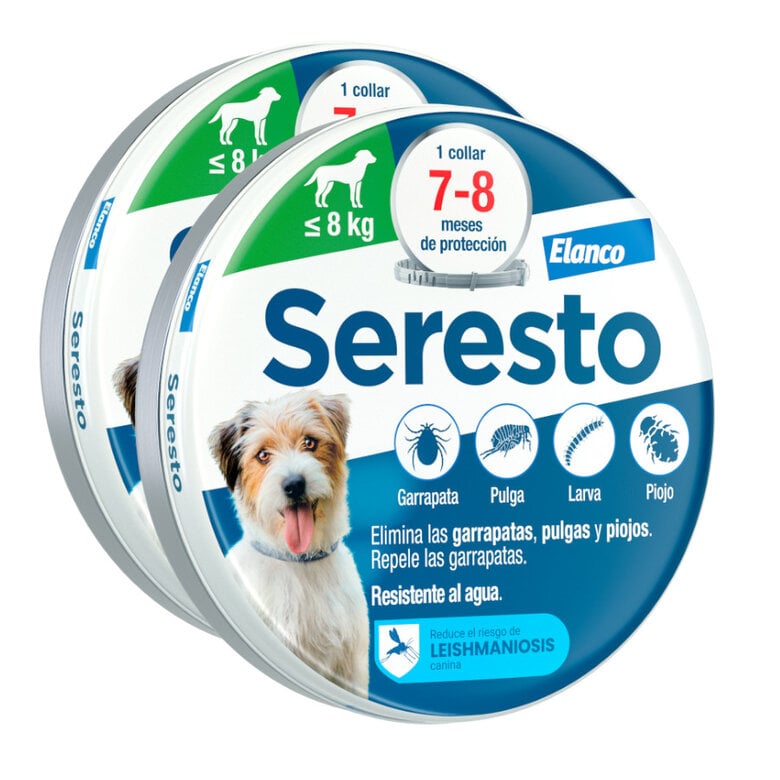 Seresto Collar Antiparasitario para Perros Pequeños ≤ 8 kg — 38 cm